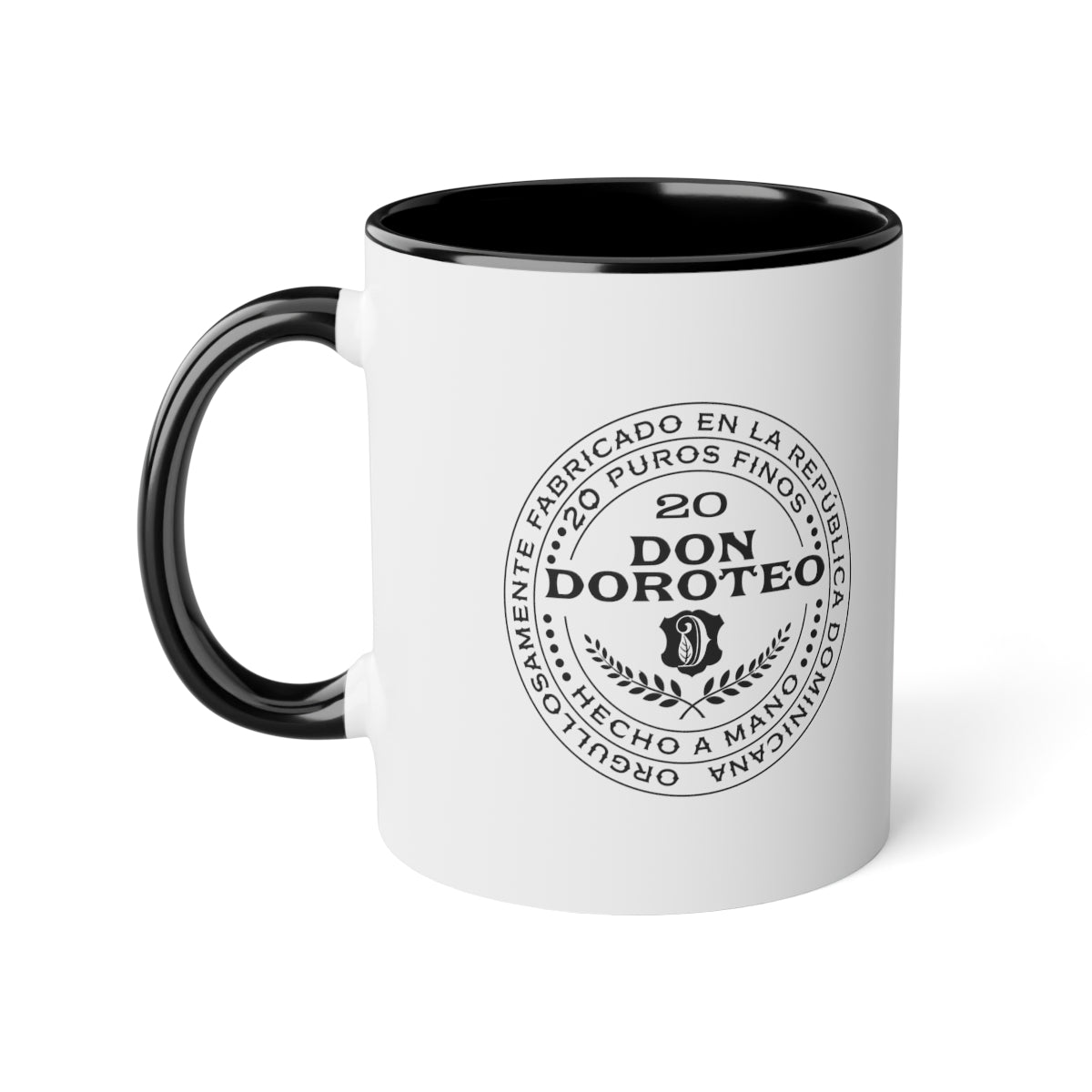Don Doroteo Logo/Seal White Accent Mug, 11oz