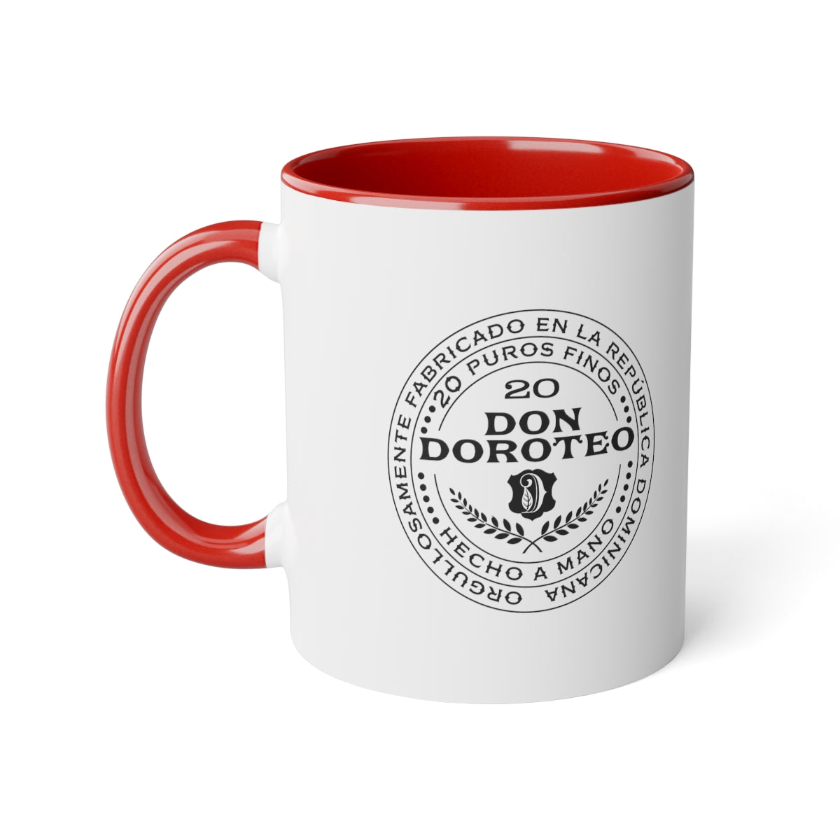 Don Doroteo Logo/Seal White Accent Mug, 11oz