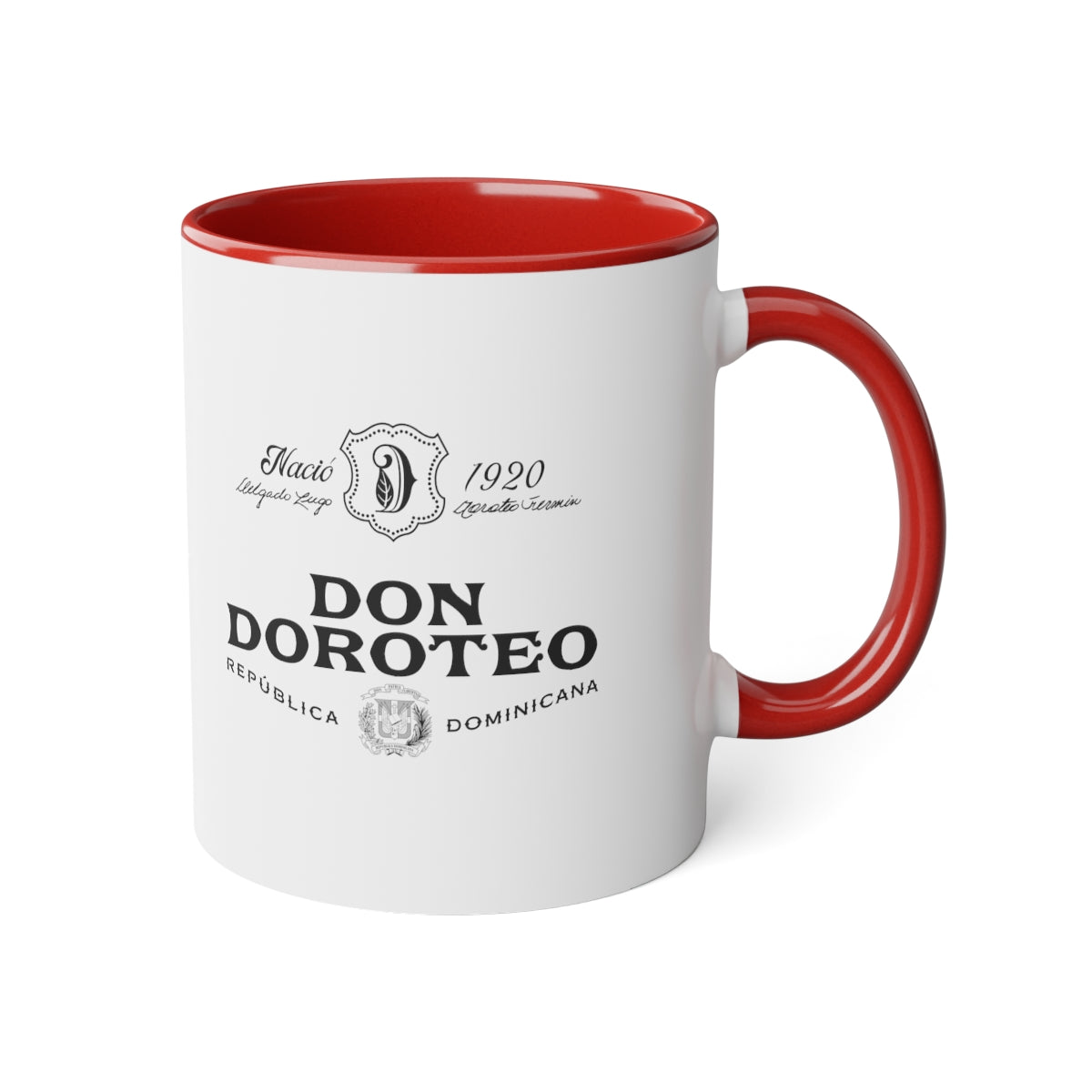 Don Doroteo Logo/Seal White Accent Mug, 11oz